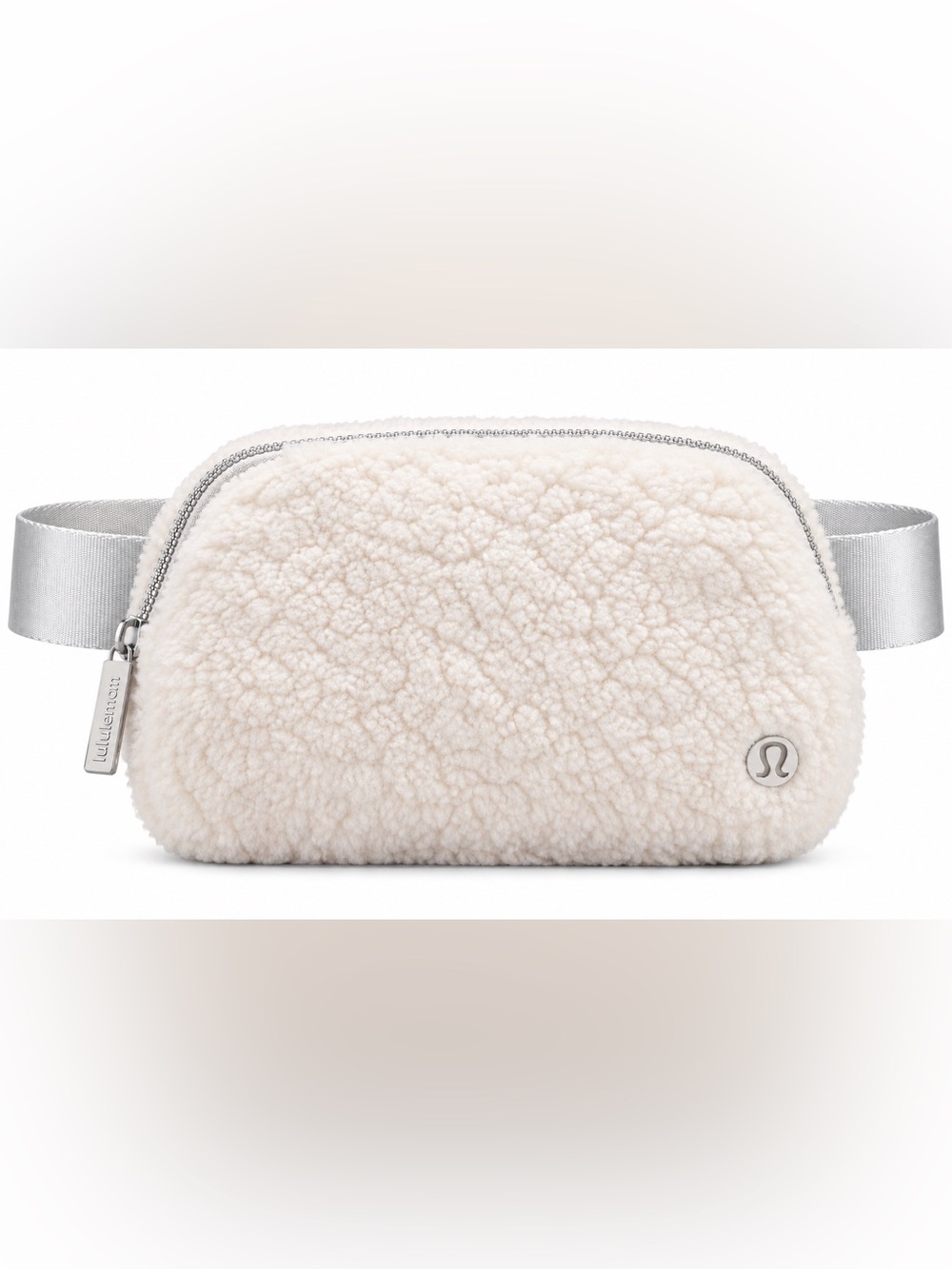 lululemon Everywhere Belt Bag Plush Fleece 1L Bone Silver NWT Retired Rare Color